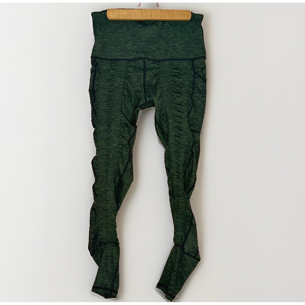 Sweetflexx Resistance Leggings Women's 8 Green Spacedye Pockets Workout
